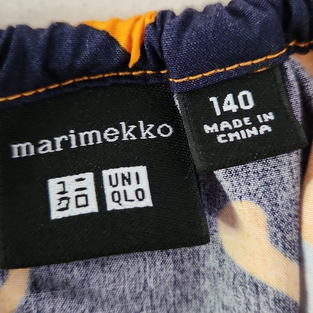 Marimekko | Keidas Sleeveless Dress Tunic Orange Girls Sz 10 12 — image 5 of 6